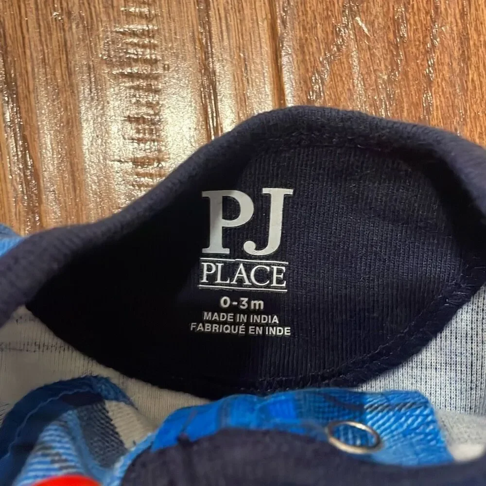 PJ Place 0-3 months zipper pajama bundle